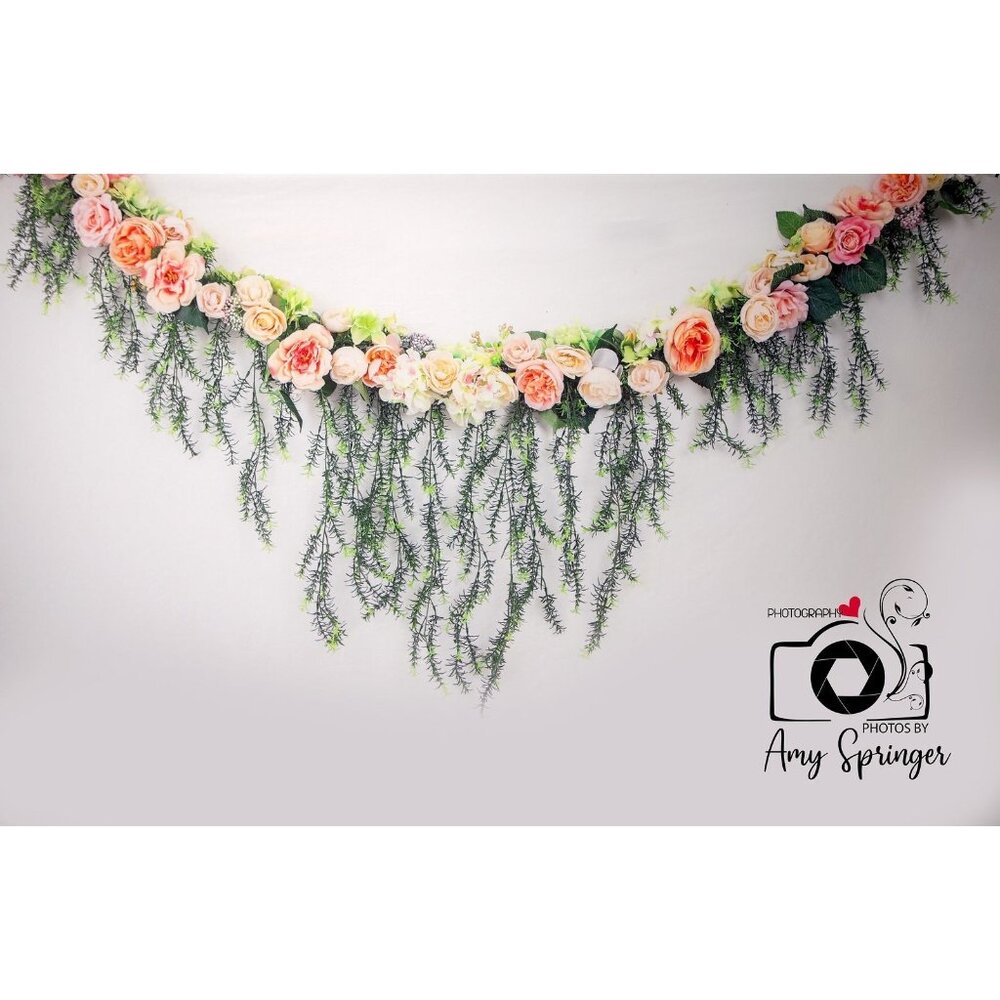 Kate Backdrop 5'x7' Boho Floral Fabric Photography Background Wrinkle Resistant